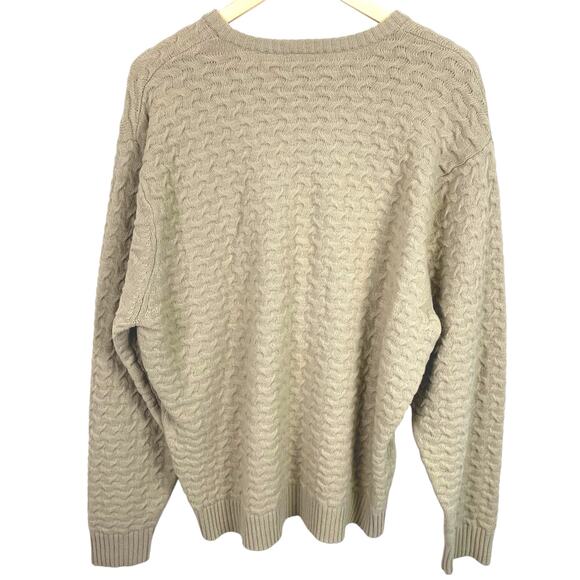 JOS A BANKS Men's Sz XL Lambswool Blend Crew Neck Basket Weave Sweater - Picture 2 of 8